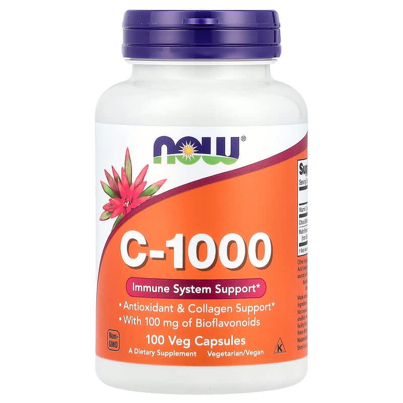 Now Foods C-1000 Immune System Support Supplement 100 Veg Capsules - Image 2