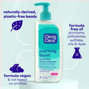 Clean & Clear Morning Burst Facial Cleanser Oil-Free Hydrating Face Wash, 240 ml
