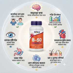 Now Foods B-50 B-Complex Capsules Nervous System Health Supplement 100 capsules