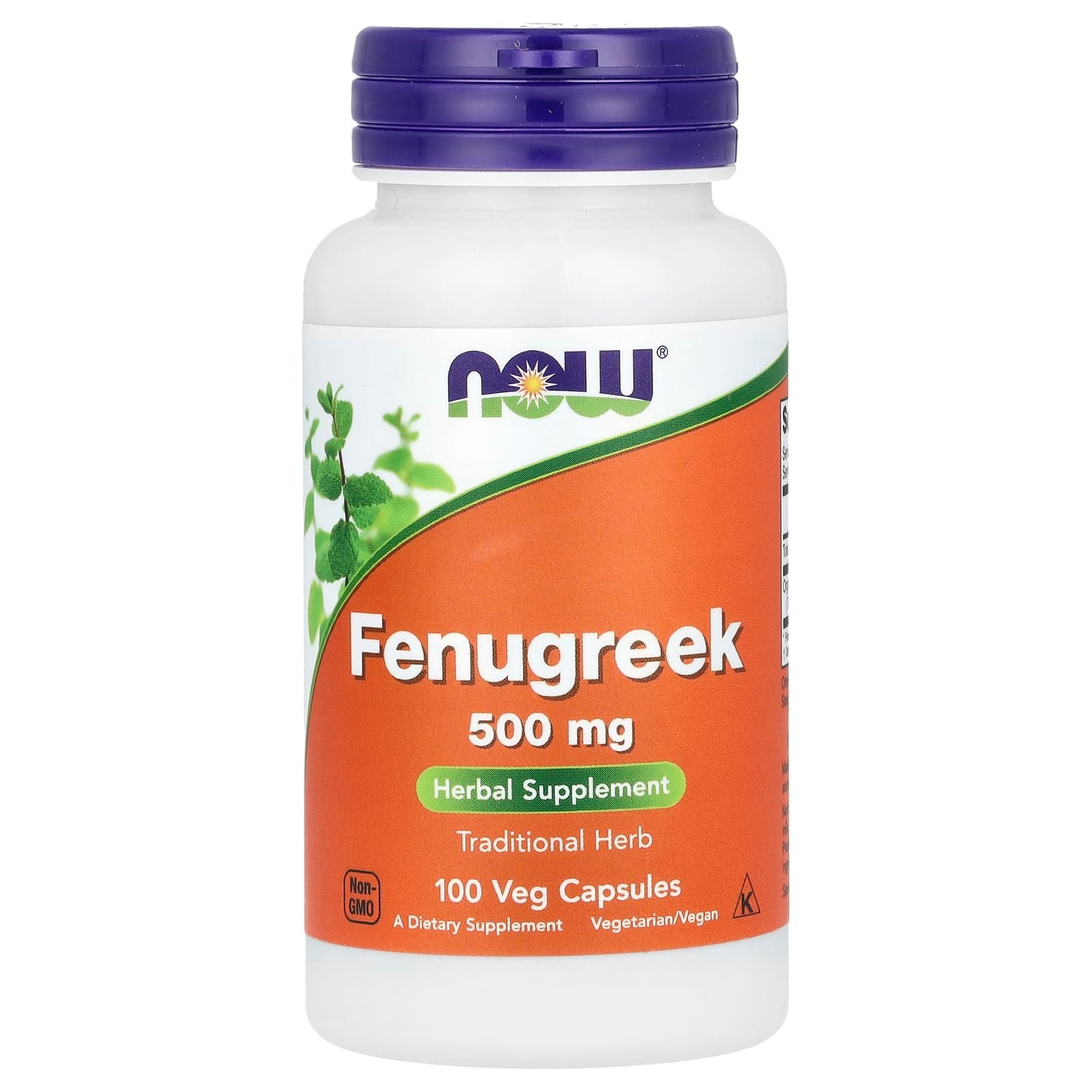 Now Foods Fenugreek 500 mg, Herbal Supplement, 100 Capsules - Image 2