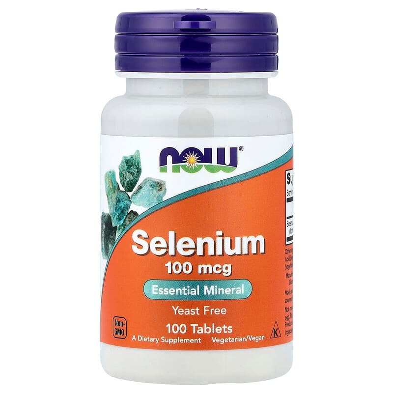 Now Foods Selenium 100 mcg, 100 Tablets - Image 2