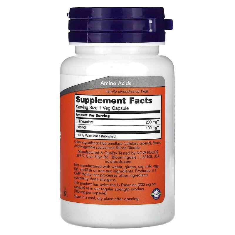 Now Foods Taurine 1000 mg 100 Veg Capsules - Image 3