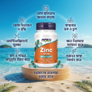 Now Foods Zinc Supplement 50 Mg 100 Tablets