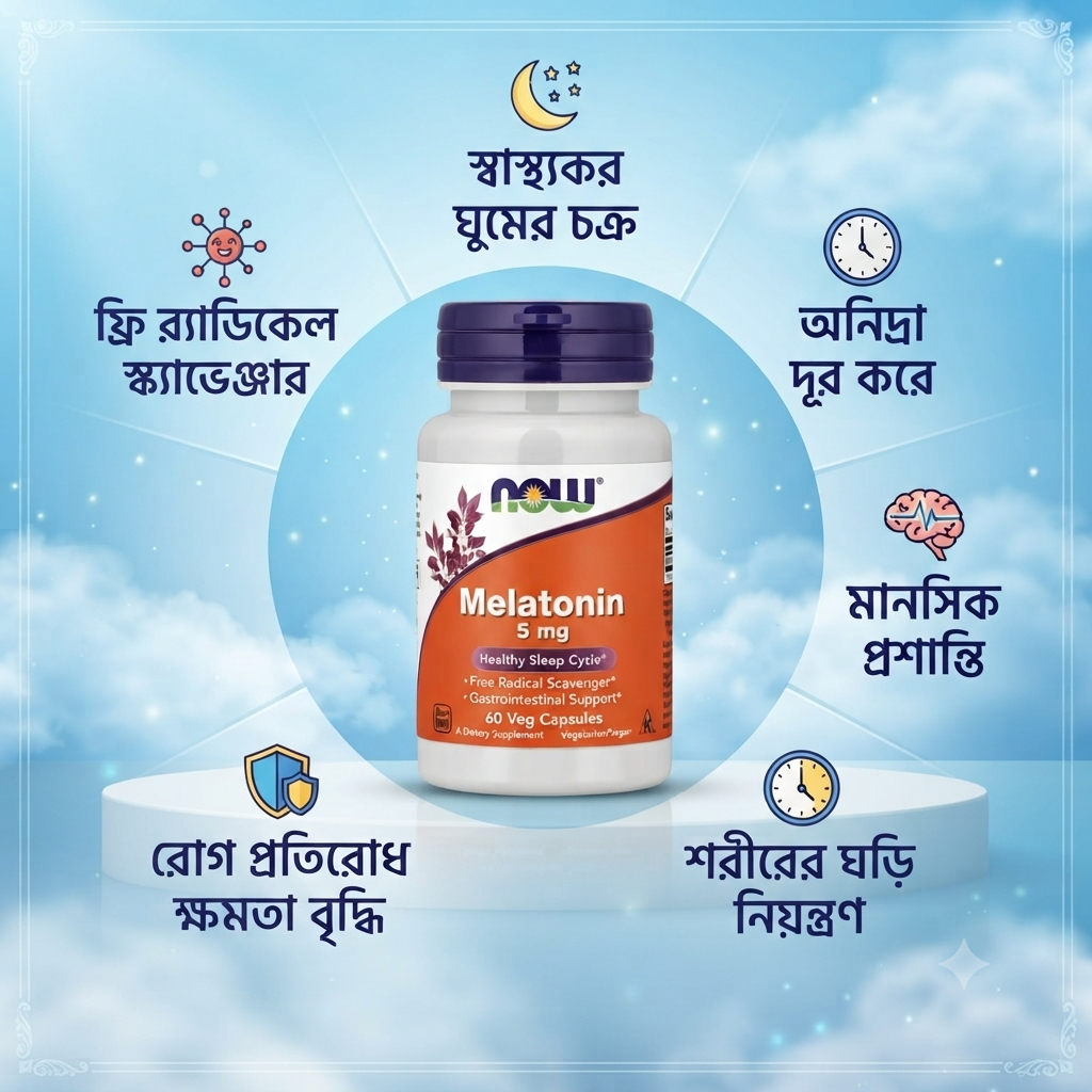Now Foods Melatonin 5 mg 60 veg capsules